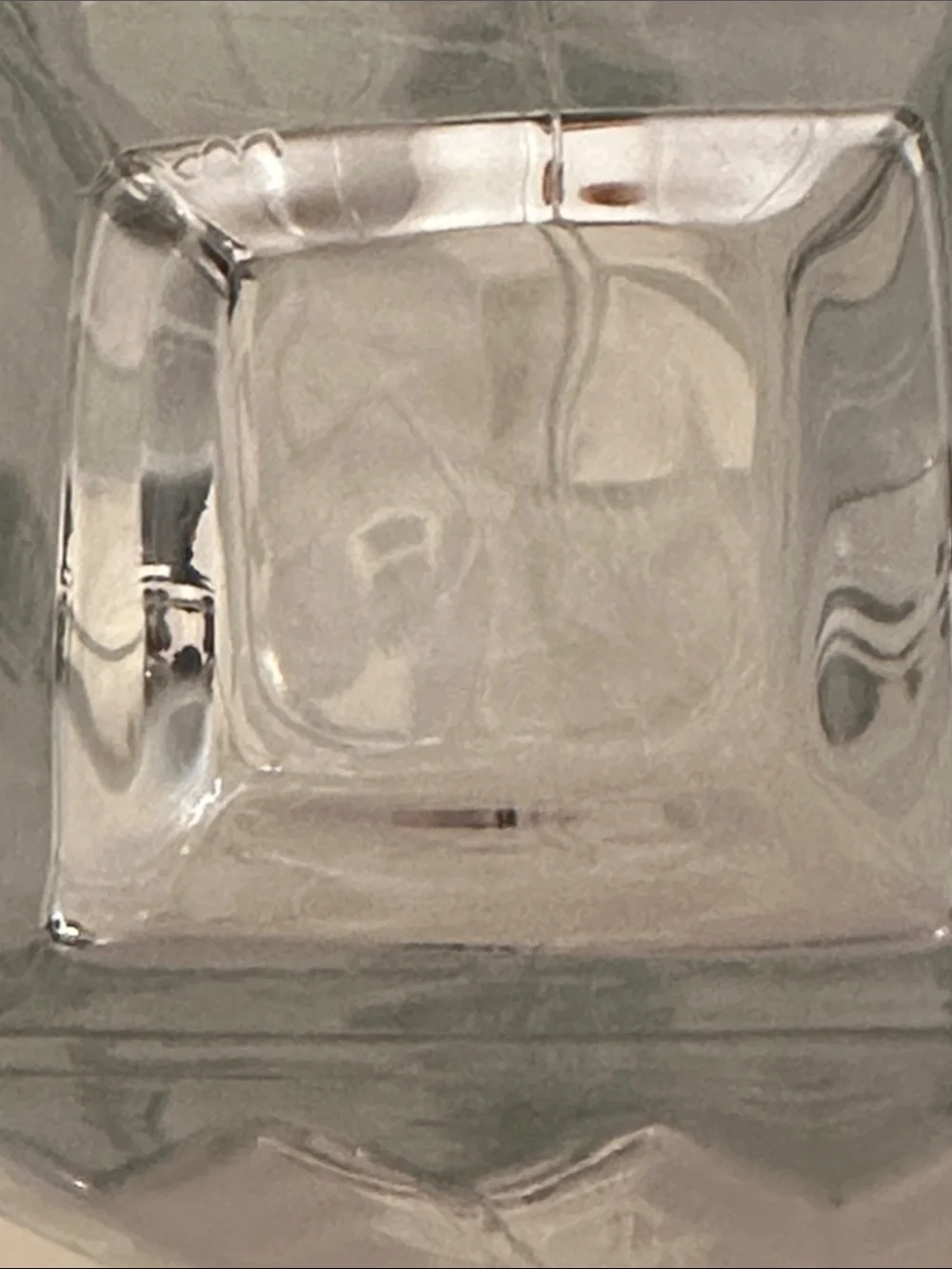 Clear Glass Textured Vase -Signed Luay - 6 5/8” Tall